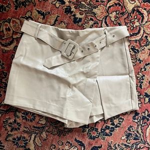 Leather skort